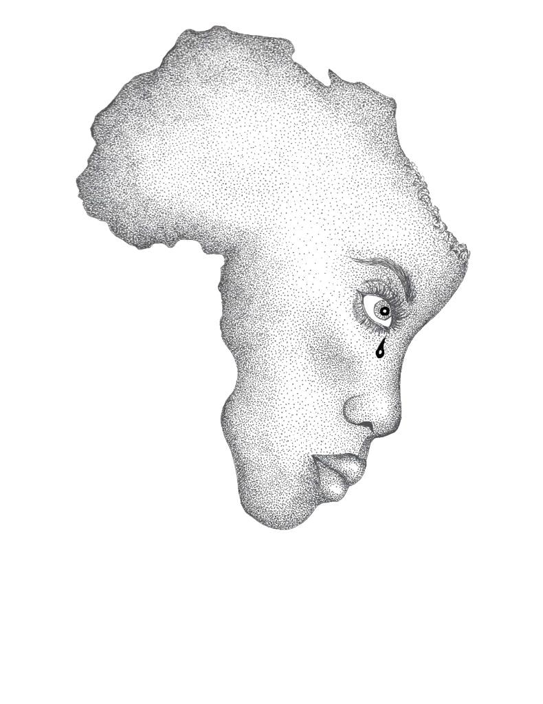 The African Continent Weeping