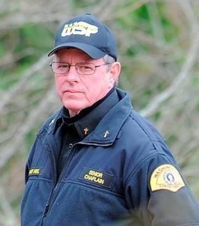 Mike Neil in WSP Senior Chaplain cap and jacket