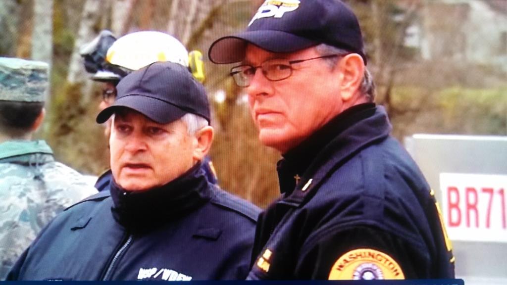 Tom Jonez and Mike Neil, WSP Chaplains, at an emergency scene